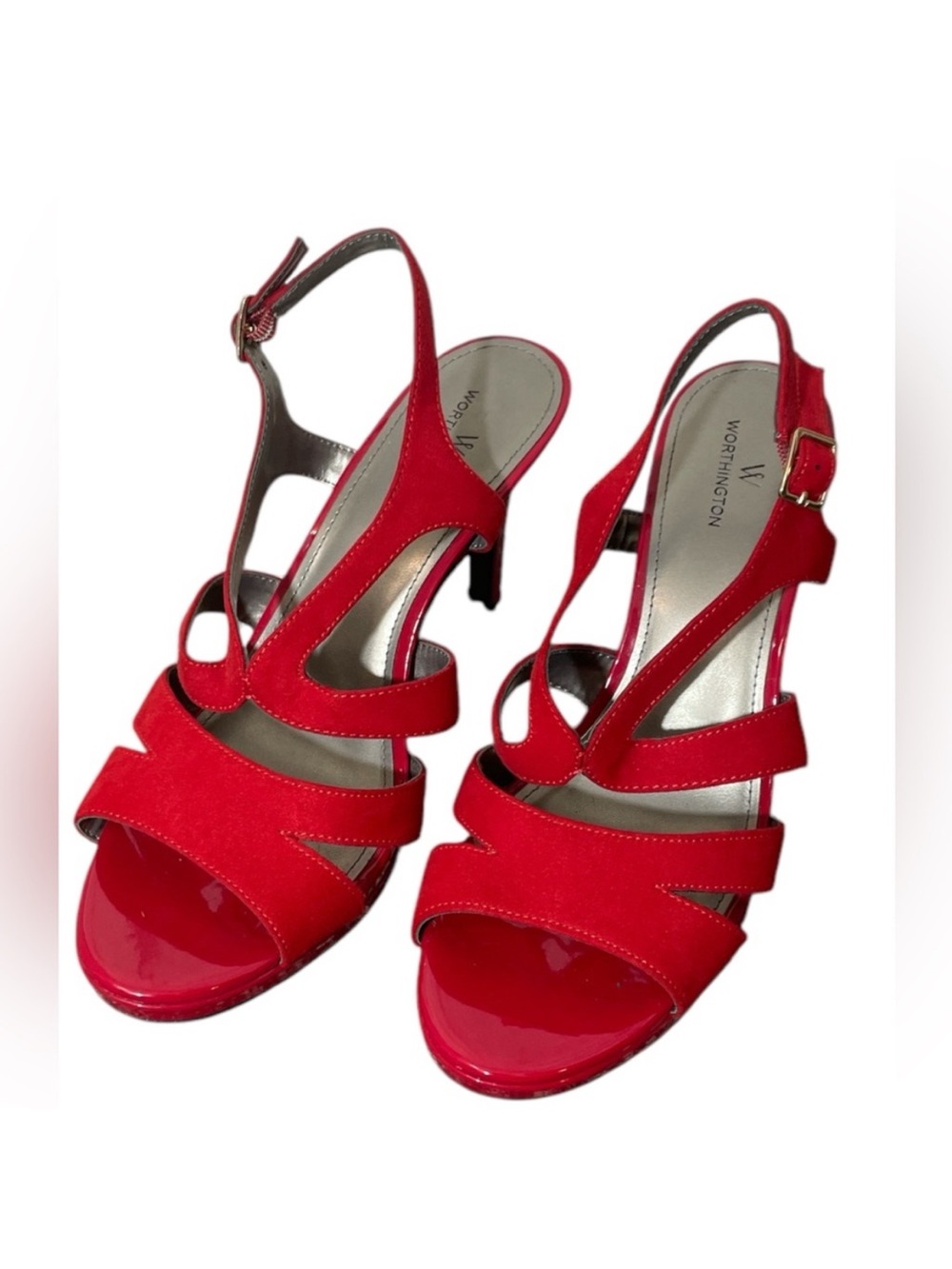 C8- Worthington Women's Size 10 Red Strappy Sandals